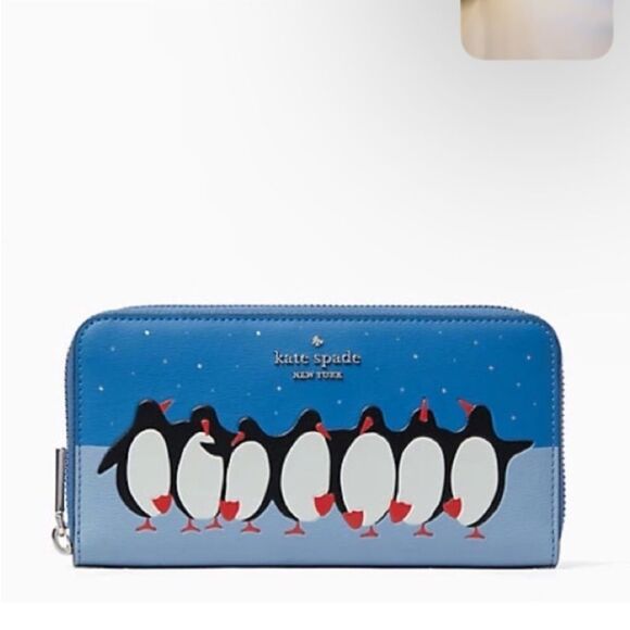 ♠️ Kate Spade Arctic Friends Penguin Wallet NWT $239 - Picture 4 of 9